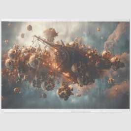 Piratenschip scheelt vliegtuig decoupage tissuepapier