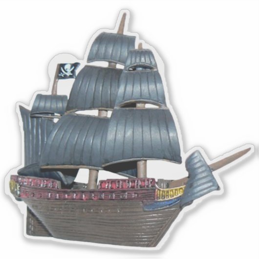 Piratenschip Sticker (Voorkant)