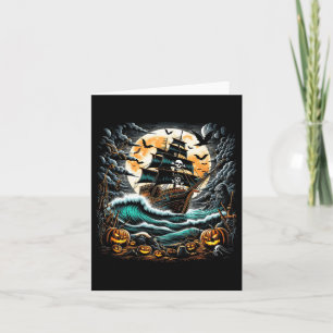 Piratenschip Storm Halloween Boat Captain Boating Kaart