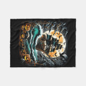 Piratenschip Storm Halloween Boot Kapitein Varend Fleece Deken (Voorkant (Horizontaal))