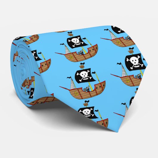 Piratenschip Stropdas (Opgerold)