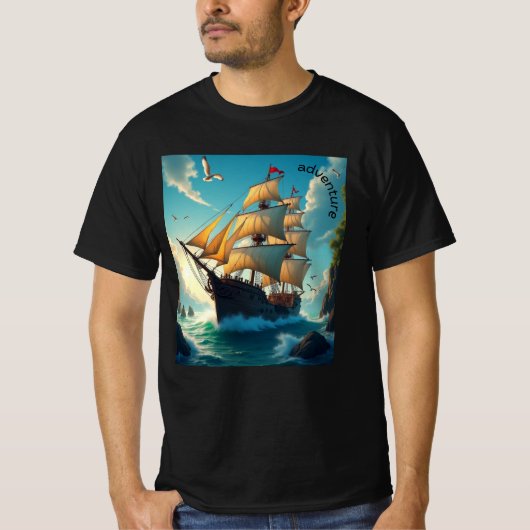 piratenschip. t-shirt (Voorkant)