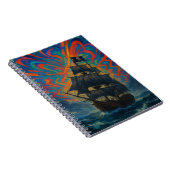 Piratenschip te midden van stormachtig Zee Notitieboek (Rechterzijde)