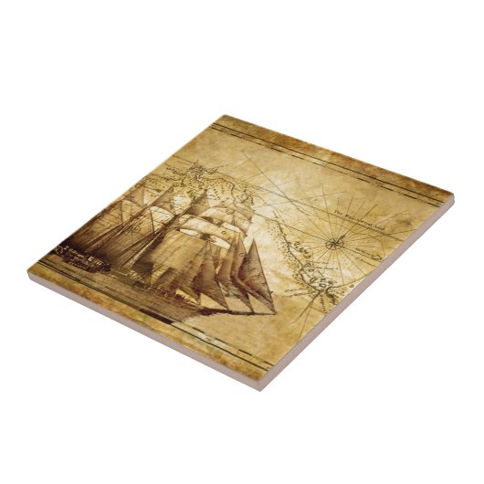 piratenschip tegeltje (Zijkant)