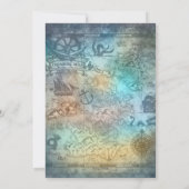 Piratenschip Tropical Cove verjaardagsuitnodiging Kaart (Achterkant)