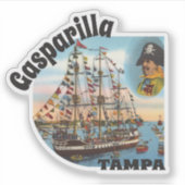 piratenschip van Gasparilla Sticker (Voorkant)