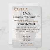 Piratenschip Verjaardag Kaart (Achterkant)