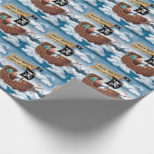 Piratenschip Verjaardag Kaart - Ahoy Matey! Cadeaupapier (Hoek)