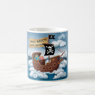 Piratenschip Verjaardag Kaart - Ahoy Matey! Koffiemok