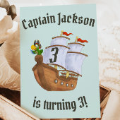 Piratenschip Verjaardag Naam & Leeftijd Kaart
