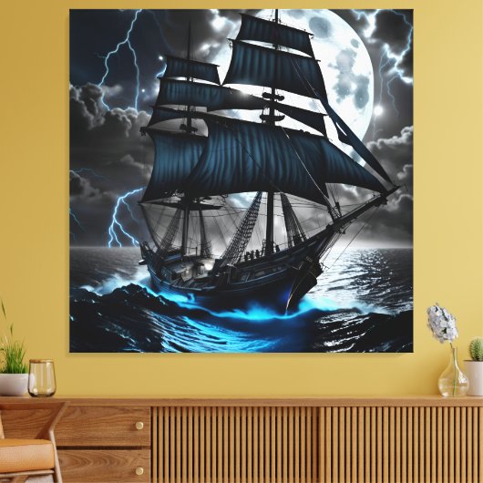 piratenschip verpakt canvas (Insitu (Woonkamer))