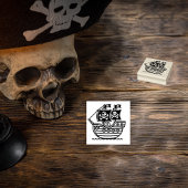 Piratenschip voor kinderen rubberstempel