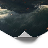 Piratenschip zeilen bij Sunrise Poster (Hoek)