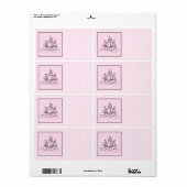 Piratenschip. Zwart en roze. Etiket (Full Sheet)