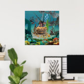 PIRATENSKELET IN EEN TON POSTER (Thuiskantoor)