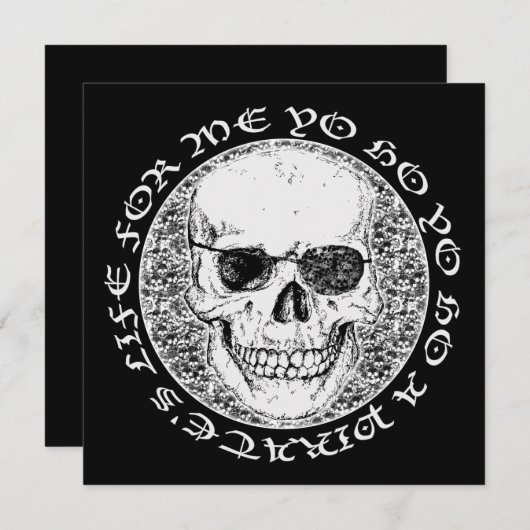 piratenskelet kaart (Voorkant / Achterkant)