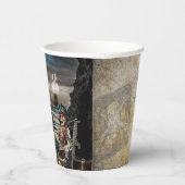 Piratenskelet op het strand verjaardagsfeestje papieren bekers (Rechts)