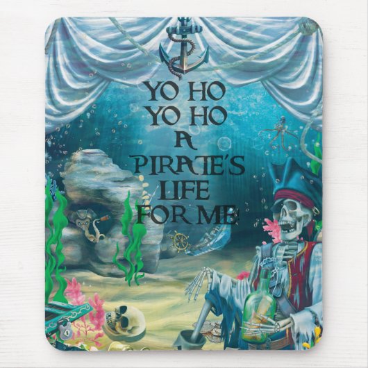 Piratenskelet Schat Onder de Zee Muismat (Voorkant)