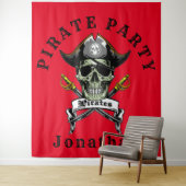 Piratenskelet Spookfeest Achtergrond Wandkleed (In situ)