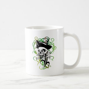 Piratenskelet vampiertanden tattoo stijl artwork koffiemok