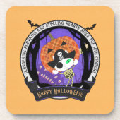 Piratenskeletkat Hard plastic Bier Onderzetter (Voorkant)