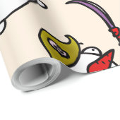 piratensnowman vrolijk kerstfeest cadeaupapier (Rol Hoek)