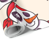 piratensnowman vrolijk kerstfeest cadeaupapier (Rol Hoek)