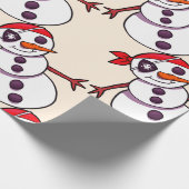 piratensnowman vrolijk kerstfeest cadeaupapier (Hoek)