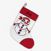 piratensnowman vrolijk kerstfeest kleine kerstsok (Voorkant (Hangend))