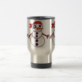 piratensnowman vrolijk kerstfeest reisbeker (Center)