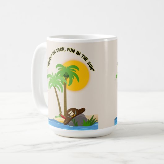 piratenstrand koffiemok (Voorkant links)