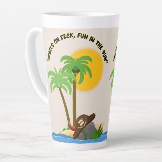 piratenstrand latte mok (Linkerhoek)