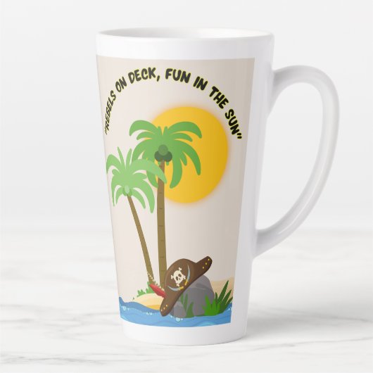 piratenstrand latte mok (Rechts)