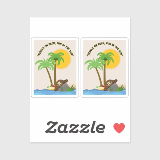 piratenstrand sticker (Vel)