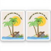 piratenstrand sticker (Voorkant)