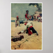 Piratenstrijd over schatten poster (Voorkant)