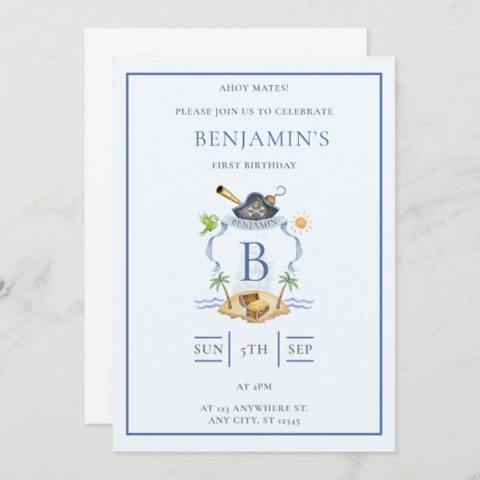 Piratensymbool Kaart (Voorkant / Achterkant)