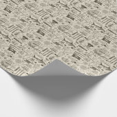 Piratenthema: nautisch patroon. cadeaupapier (Hoek)