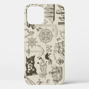 Piratenthema:  nautisch patroon. Case-Mate iPhone case
