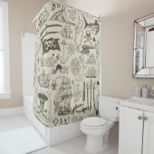 Piratenthema:  nautisch patroon. douchegordijn (In situ)