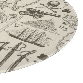 Piratenthema: nautisch patroon. snijplank (Hoek)