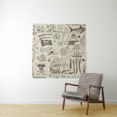 Piratenthema: nautisch patroon. wandkleed (In situ)