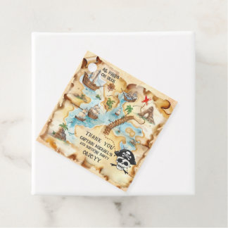 Piratenthema Schatkaart Verjaardagsfeest Bedankjes Labels