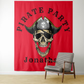 Piratenthema verjaardagsachtergrond wandkleed (In situ)