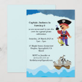 Piratenthema Verjaardagsfeest Uitnodiging (Voorkant / Achterkant)