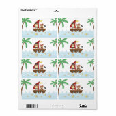 Piratenthema Verjaardagsfeestje Waterfles Labels (Full Sheet)