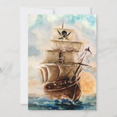 piratenthemafeest | schatkaart van waterverf kaart (Achterkant)