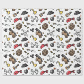 Piratenthematroon Cadeaupapier (Vlak)