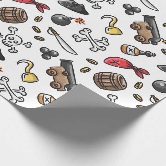 Piratenthematroon Cadeaupapier (Hoek)