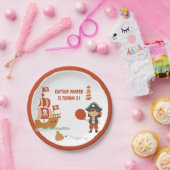 Piratenverjaardagsfeestje | Red Ship en kapitein Papieren Bordje (Feest)